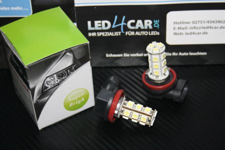Set SMD LED Nebelscheinwerfer f�r Ford Focus ST MK2 - Xenon Weiss H8